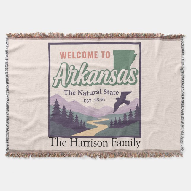 Personlig Arkansas kastfilt Filt (Framsidan)