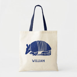 Personlig Armadillo Navy Blue Tygkasse