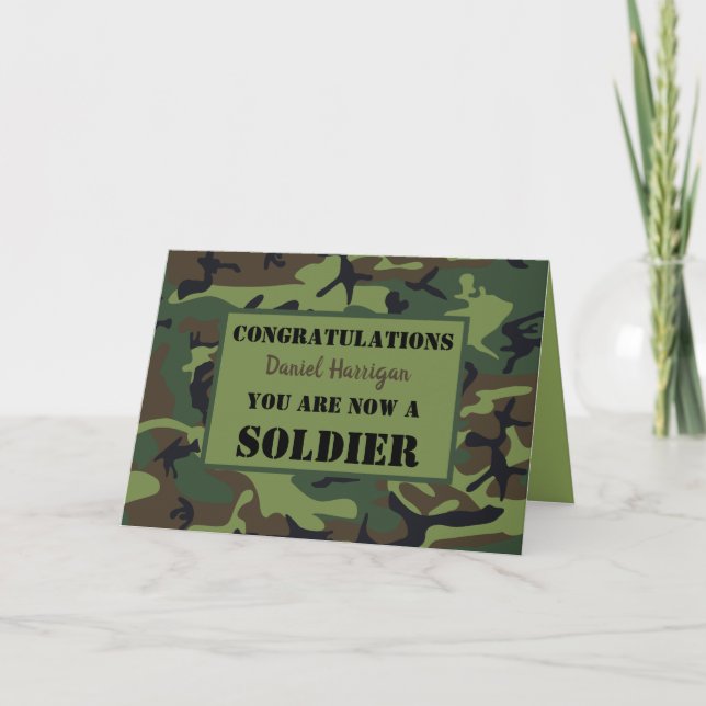 Personlig arméavslutning kort (Framsida)