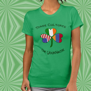 Personlig Armenia Irland USA Shamrock Kvinnor T Shirt