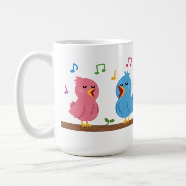 Personlig armenisk God Morgon-mugg med fåglar Kaffemugg (Vänster)