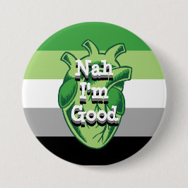 Personlig Aromantiskt AntiValentines Heart Knapp