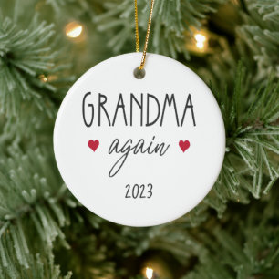 Personlig-års mormor igen jul-Helgdag Julgransprydnad Keramik