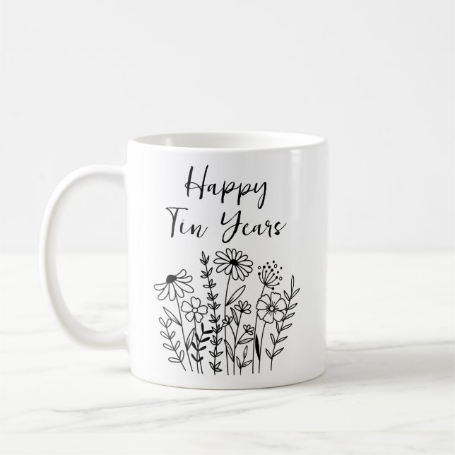 Personlig årsdagsmugguppsättning för det perfekta  kaffemugg (Vänster)