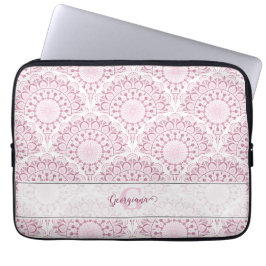 Personlig Art Deco Rosa Confetti Snöre Mandala Laptop Fodral