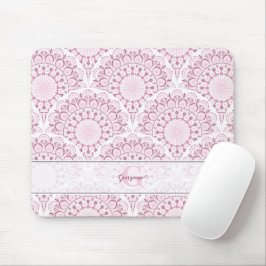 Personlig Art Deco Rosa Confetti Snöre Mandala Musmatta
