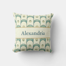 Personlig Art Deco Teal & Guld Geometrisk