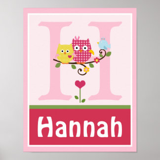 Personlig Art Poster i lycklig Träd 2-Ugglan