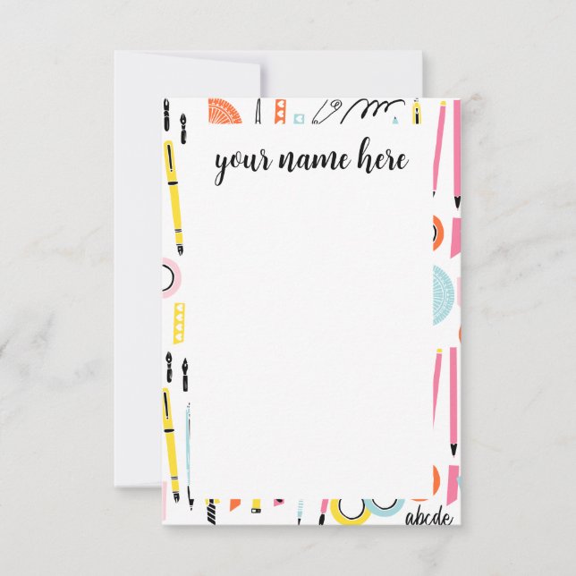 Personlig Art Supportskydd Tack Kort (Framsida)