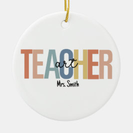 Personlig Art Teacher jul Julgransprydnad Keramik