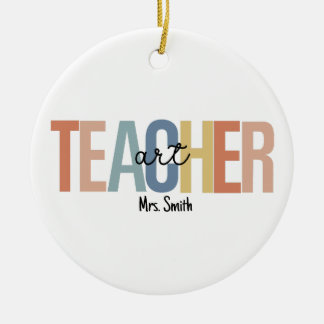 Personlig Art Teacher jul Julgransprydnad Keramik