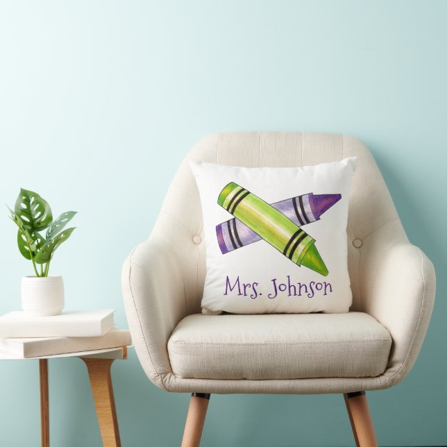 Personlig Art Teacher Kritor School Supplies Kudde (Stol)