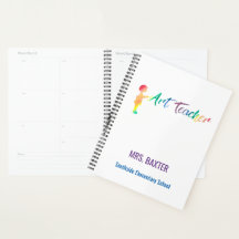 Personlig Art Teacher Rainbow Watercolor Artist