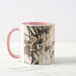 Personlig Arthur Rackham Old Woman in Wood Mugg