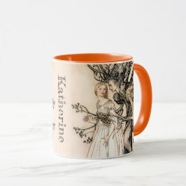 Personlig Arthur Rackham Old Woman in Wood Mugg
