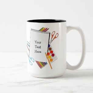 Personlig Artsy Craft Supplies Mugg