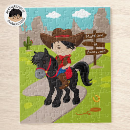 Personlig Asian Cowboy Jigszle Puzzle Pussel