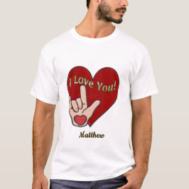 Personlig ASL I Kärlek You T Shirt