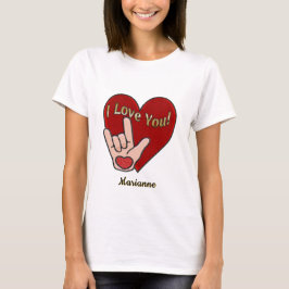 Personlig ASL I Kärlek You T Shirt