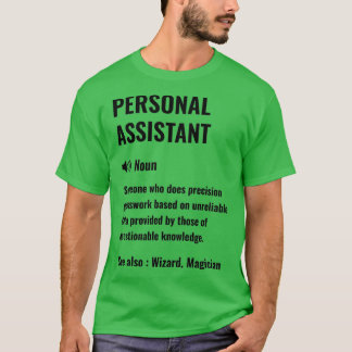 Personlig assistent - praktisk definition - person t shirt