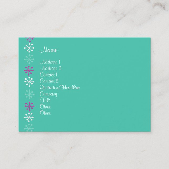 Personlig assistent visitkort (Framsida)