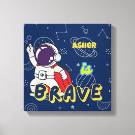 Personlig Astronaut-affirmationsdekor | Modig Canvastryck