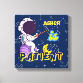Personlig Astronaut-bekräftelse-dekor | Tålamodig Canvastryck