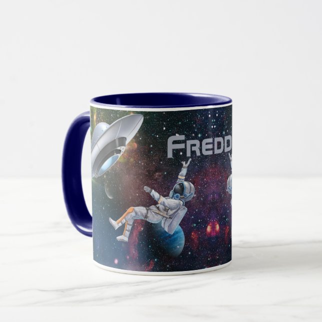 Personlig Astronaut och flygande Saucer Mugg (Framsida vänster)