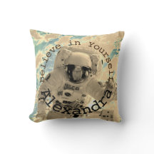 Personlig Astronaut Raket Motivation Kudde