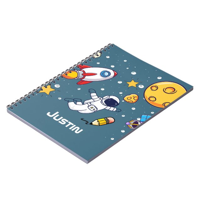 Personlig Astronaut Space School Supplies Anteckningsbok (Vänstra Sidan)