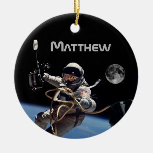 Personlig astronaut Space Walk Julgransprydnad Keramik