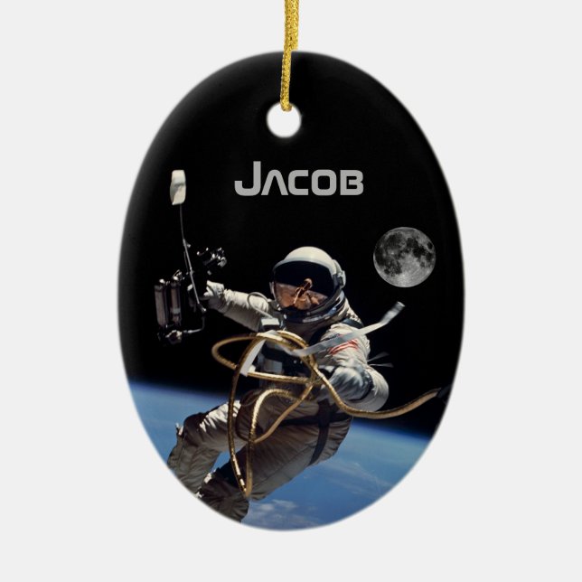 Personlig astronaut Space Walk Ornament (Framsidan)