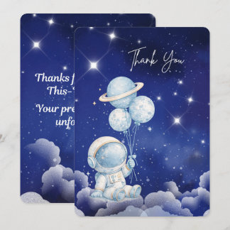 Personlig Astronaut Tacksamhetskort Tack Kort