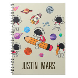Personlig Astronauter och planeter Back to school Anteckningsbok