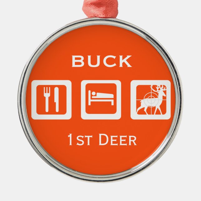 Personlig Ät vilopunt 1:a Hjorten Keepsak Julgransprydnad Metall (Framsidan)