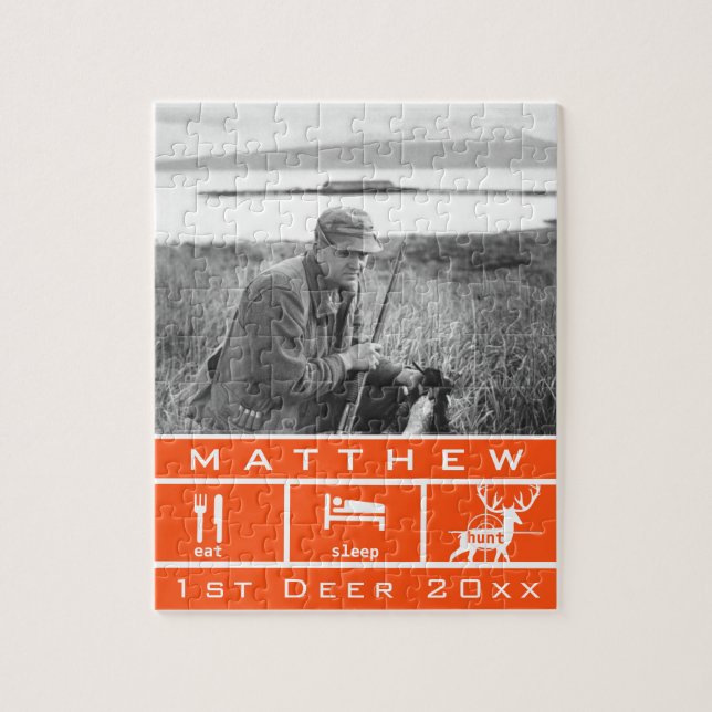 Personlig Ät vilopunt 1:a Hjorten Keepsak Pussel (Vertikal)