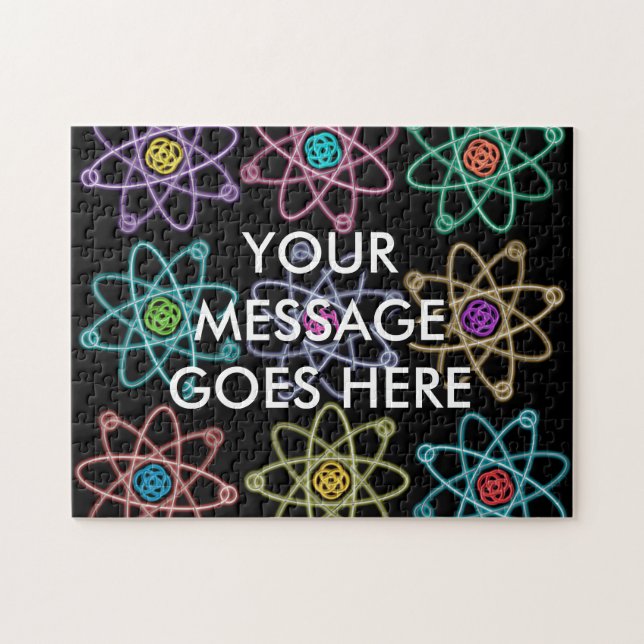 Personlig atomstruktur mönster vetenskap pussel (Horisontell)