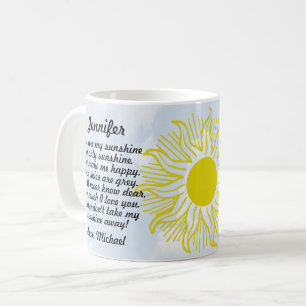 Personlig att du är min solskekaffe Mugg