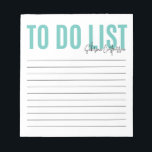 Personlig att göra lista | Teal Anteckningsblock<br><div class="desc">Det här att göra lista är ett litet anteckningsblock för att hjälpa behållan du organiserade dag in och dag ut. Anpassa genom att lägga till ditt namn i en skripttypografi och ändra färg genom att anpassa ytterligare eller handla mer färger i vår butik!</div>