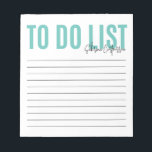Personlig att göra lista | Teal Anteckningsblock<br><div class="desc">Det här att göra lista är ett litet anteckningsblock för att hjälpa behållan du organiserade dag in och dag ut. Anpassa genom att lägga till ditt namn i en skripttypografi och ändra färg genom att anpassa ytterligare eller handla mer färger i vår butik!</div>