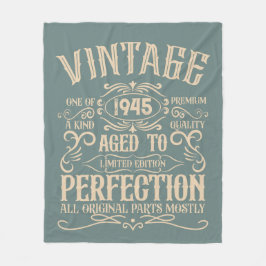 Personlig åttio vintagar 80:e födelsedagsfesten fleecefilt