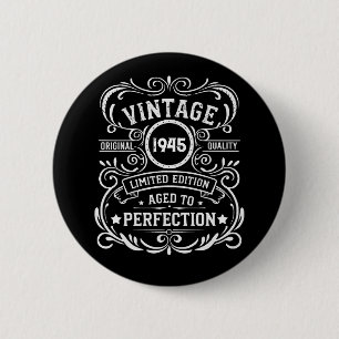 Personlig åttio vintagar 80:e födelsedagsfesten knapp