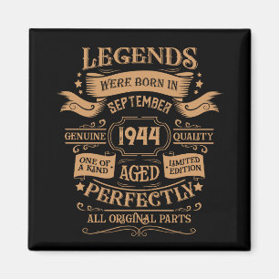 Personlig åttio vintagar 80:e födelsedagsfesten magnet