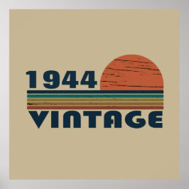 Personlig åttio vintagar 80:e födelsedagsfesten poster