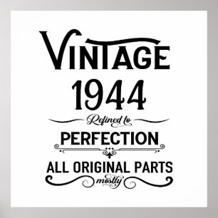 Personlig åttio vintagar 80:e födelsedagsfesten poster