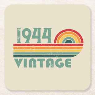 Personlig åttio vintagar 80:e födelsedagsfesten underlägg papper kvadrat