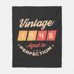 Personlig åttio vintage 80-årsfest fleecefilt