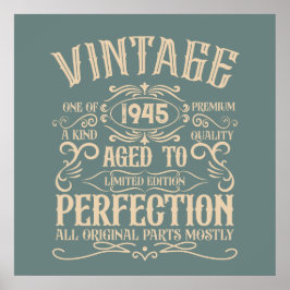 Personlig åttio vintage 80-årsfest poster