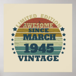 Personlig åttio vintage 80-årsfest poster