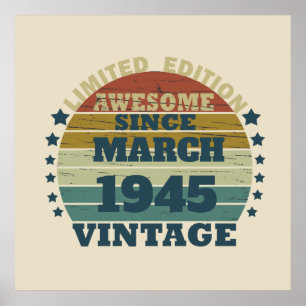 Personlig åttio vintage 80-årsfest poster